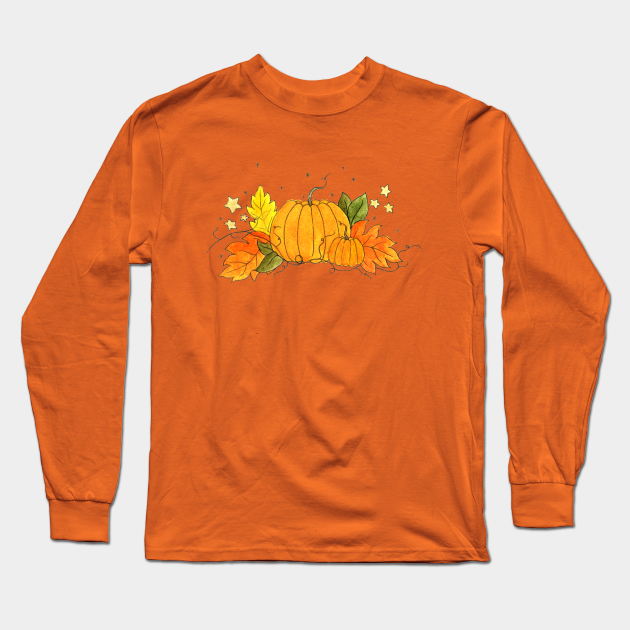 Pumpkins Fall Long Sleeve TShirt TeePublic